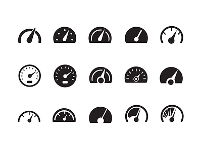 Speedometers icons speedometer