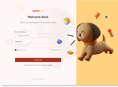 Simple Login page with 3D Characters 3d design illustration ui ux vector