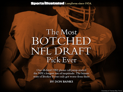 The Most Botched NFL DRAFT Pick Ever editorial football longform nfl parallax responsive sports sports illustrated typography