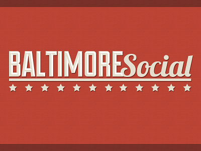 Baltimore Social logo baltimore branding logo retro social sports