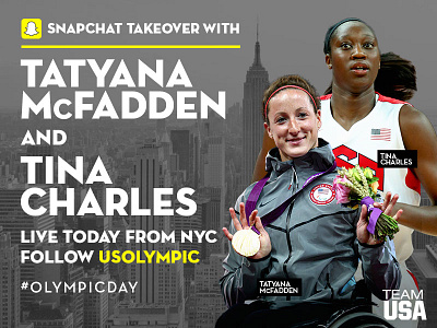 Team USA: Snapchat Takeover america athletes banner social sports team usa united states winning youtube
