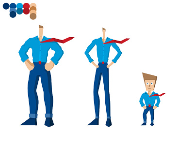 Character design assignment for Pixel school avatar blue character finances hero illustration investment male man