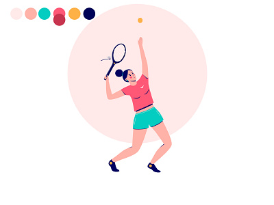 Serving like a Pro for Pixel school affinity designer colorful juicy colors serve serving sports tennis tennis ball tennis player tennis racket venus williams