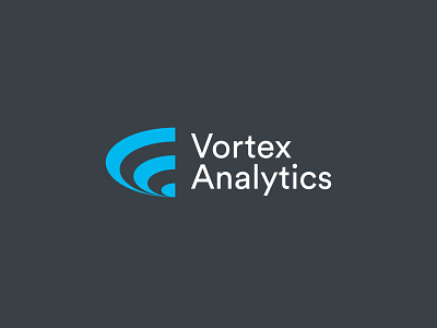 Vortex Analytics Logo art branding design flat illustration illustrator logo minimal type vector