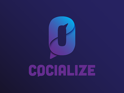 COCIALIZE LOGO branding chat chat app graphic design icon design logo social media