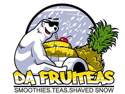 Snow Cone Co. Graphic bear illustrator pineapple polar snow vector