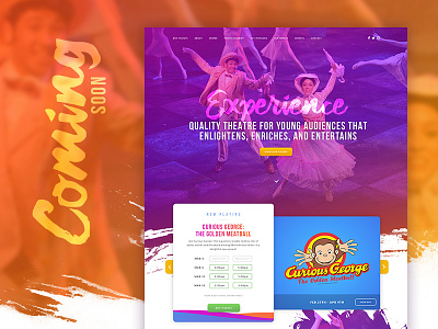 Performing Arts Website Sneak Peek design homepage performing arts website website design