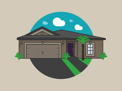 Homeowner adobe illustrator first time home buyer florida homeowner illustration new home