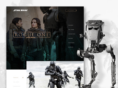 Star Wars Rogue One Website rogue one star wars web design
