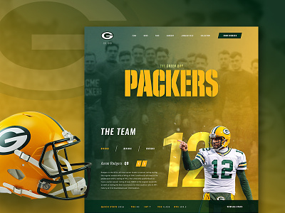Green Bay Packers Website football green bay packers web design