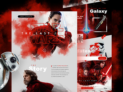 Star Wars The Last Jedi Website star wars the last jedi web design