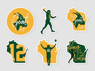 Da Rodgers Sticker Pack aaron rodgers green bay packers stickers