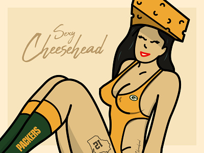 Sexy Cheesehead Pin-up