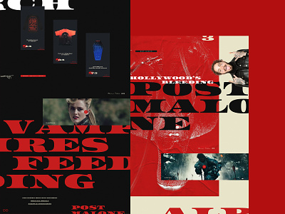 Post Malone - Hollywood's Bleeding Website design post malone typography ui web web design website