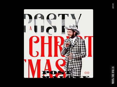A Posty Christmas (Mock the Halls Challenge) album cover christmas design designzillas holidays mock the halls mock the halls 2019 mockthehalls mockthehalls2019 post malone ui wreck the halls