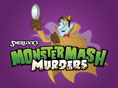 Sherlock's Monster Mash Logo halloween illustration logo monsters sherlock