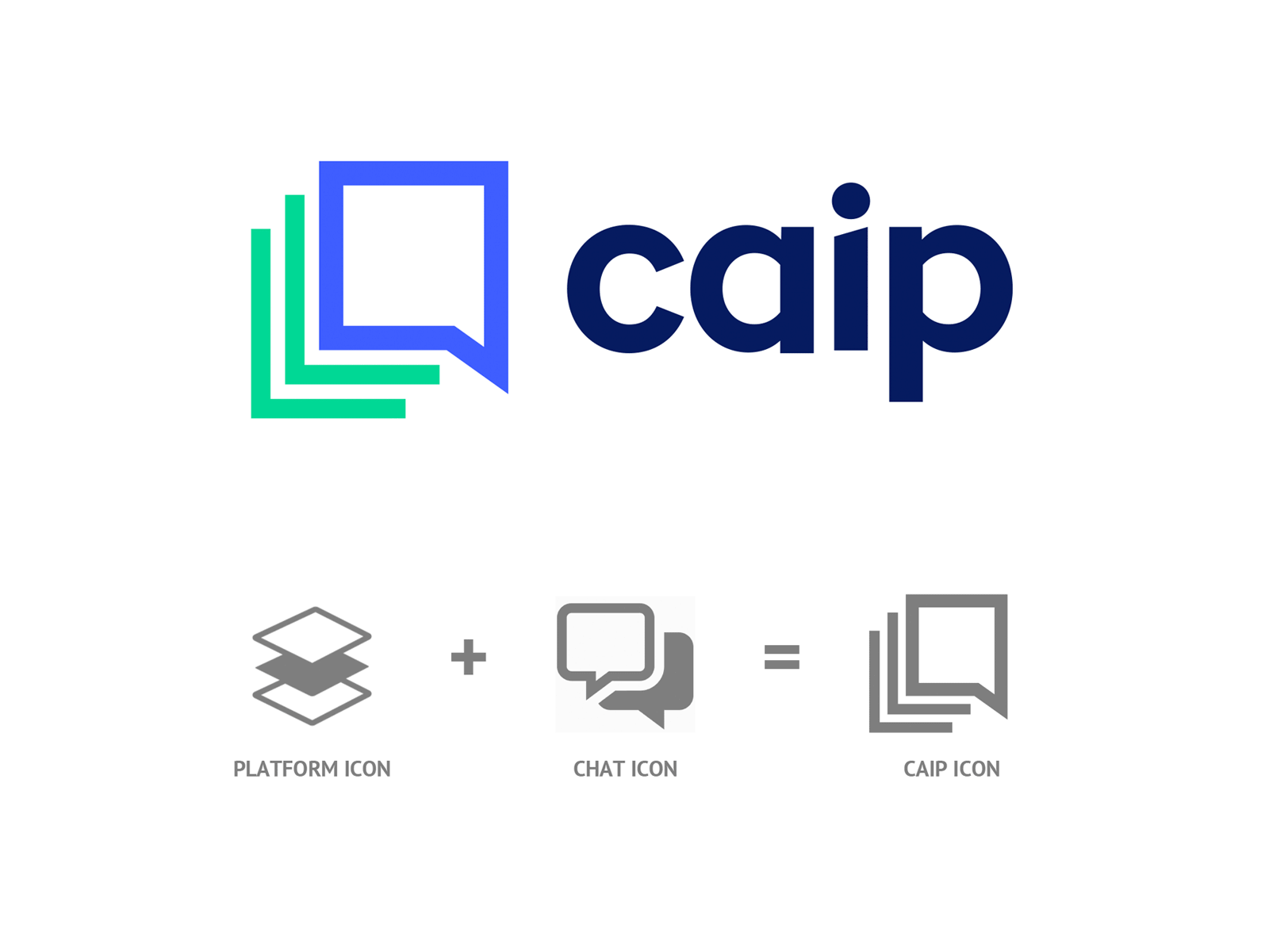 CAiP Logo Concepts branding chatbot logo logo design
