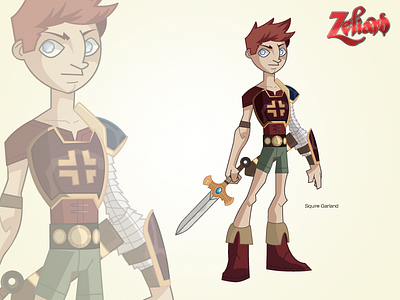 Squire Garland (Zeliard) character design illustration knight video game