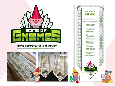 Game of Gnomes branding character design illustration logo logo design parody