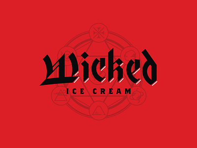 Wicked Ice Cream :: Logo alchemy ice cream label logo wicked