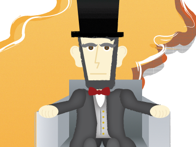 Abe Lincoln illustration textures vector