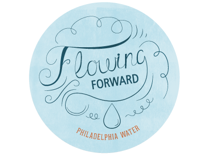 Flowing Forward handlettering illustration lettering
