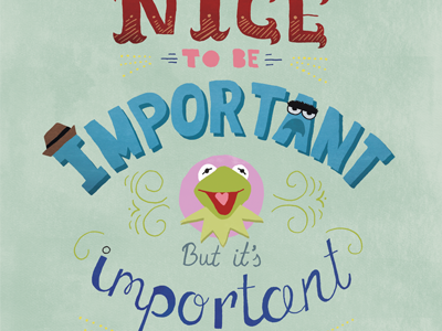 Kermit THE Frog hand done type hand lettering illustration lettering