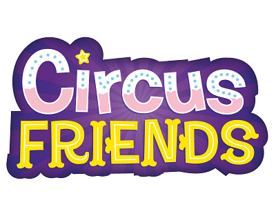 Circus Friends illustration logos vector