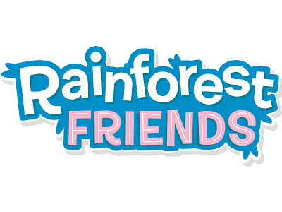 Rainforest Friends illustration logo vector