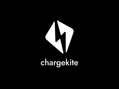 Chargekite - Unused logo benjaminfranklin bolt branding brandmark bw charging electricity ev experiment illustration kite