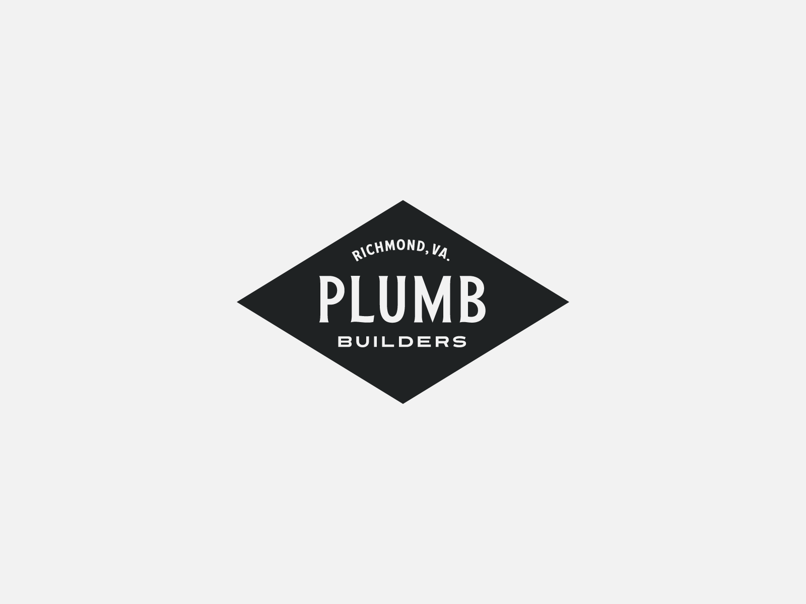 Plumb Builders construction craftsmen design identity logo mark plumb plumb bob richmond rva virginia