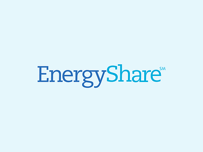 EnergyShare blue branding charity corporate design identity logo mark program wordmark