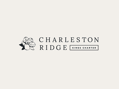 Charleston Ridge Concept branding design flower identity illustration line line drawing logo magnolia mark