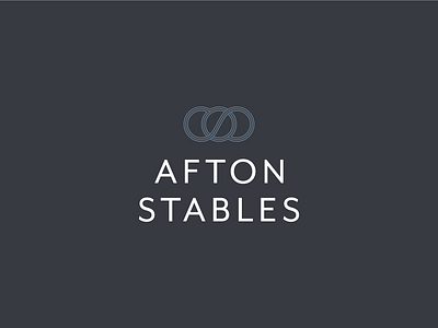 Afton Stables branding clean design dressage equestrian figure 8 identity logo mark minimal stables vector