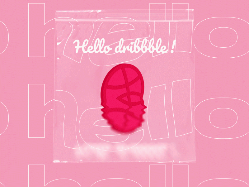 Hello Dribbble! aftereffects animated gif animatedgif debut hello dribbble motion design motiongraphics