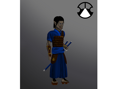 Ronin halfling character color digital halfling procreate ronin samurai