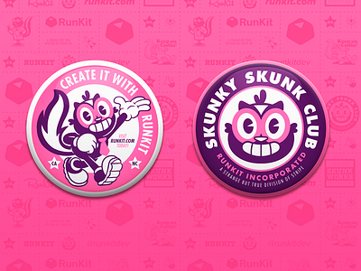 Skunky Badges design illustration logo mascot