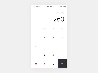#004 – Calculator 004 app calculator dailyui design ios iphone