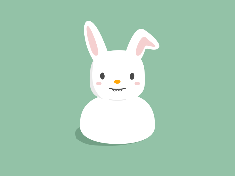 Hello spring! animation bunny marshmallow rabbit