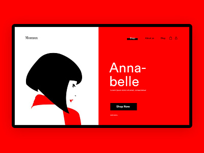Anna-belle Web Design brand branding branding agency ecommerce flat illustration interface minimal red sketch uidesign uxdesign webshop website website concept website design