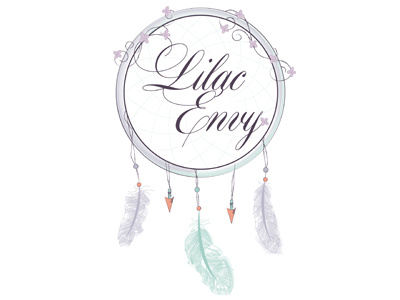 Lilac Envy branding dreamcatch feathers watercolor whimsical
