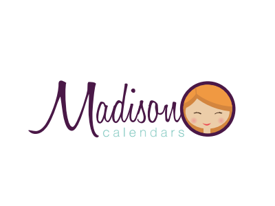 Branding Development branding calendars cute happy little girl logo madison redhead