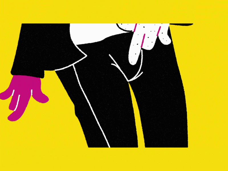 Michael Jackson animation illustration minimal pink pop yellow