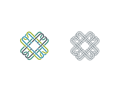 Basketweave icon identity logo pattern