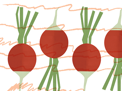 Radish Pattern Illustration illustration pattern vegetables
