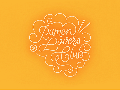 Ramen Lovers Club food lettering