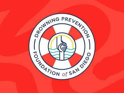 Drowning Prevention Foundation of San Diego Branding icon logo monoweight