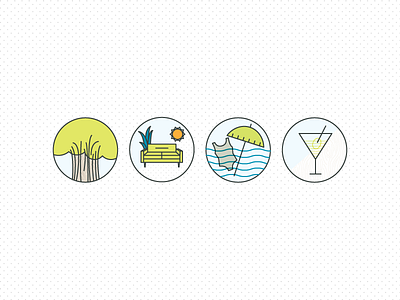 Midcentury Icons for a Hotel icon midcentury