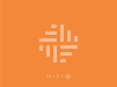 M + F + Snowflake logo concept