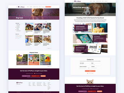 Pet Community Website blog cat categories design dog pet care pets ui design website